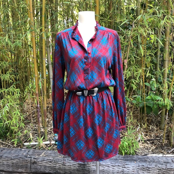 Vintage Dresses & Skirts - VINTAGE Plaid Dress S